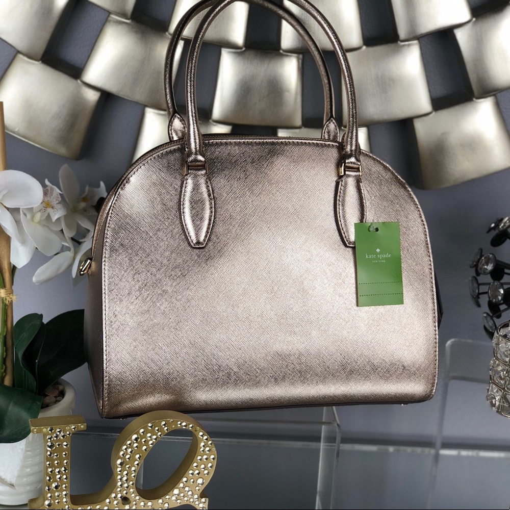Kate Spade Rose Gold Reiley Large Dome Satchel - Picture 5 of 8